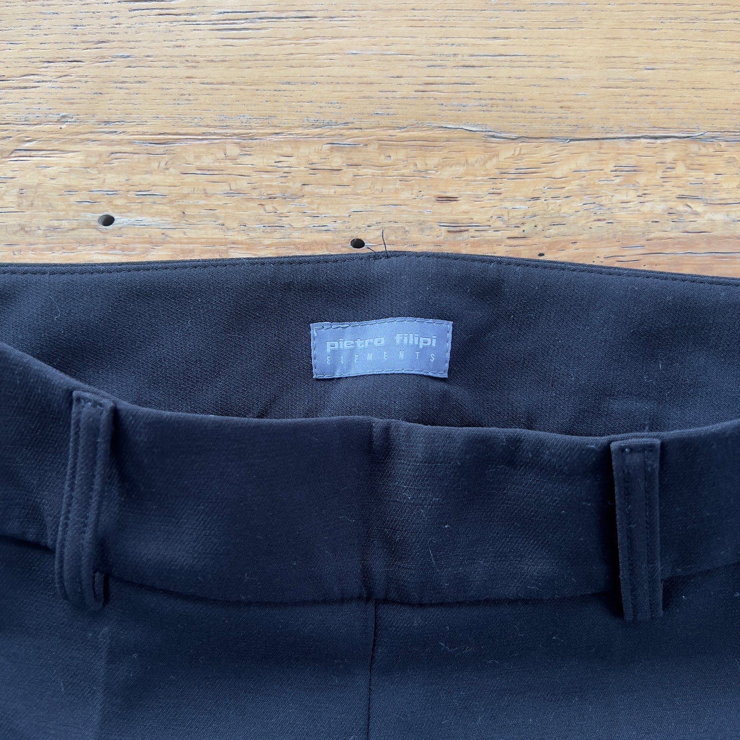 black wide leg trousers