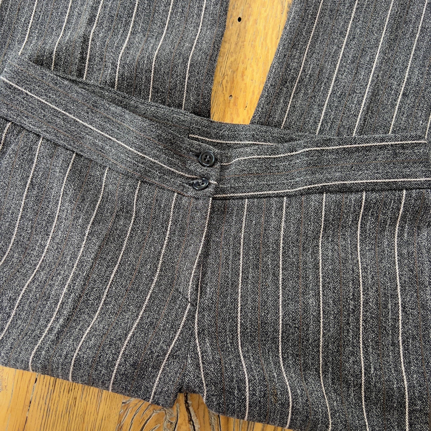 90s grey pinstripe trousers