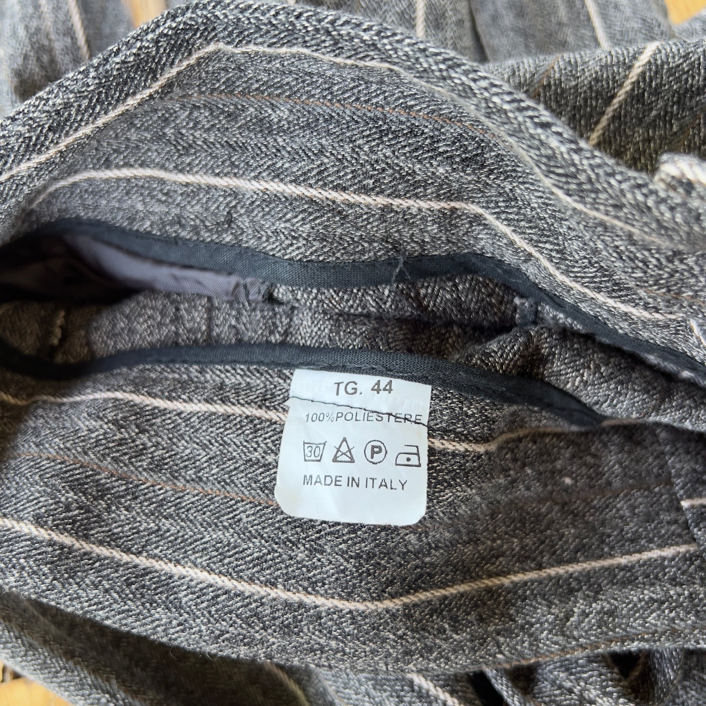 90s grey pinstripe trousers