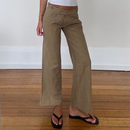 tan linen pants