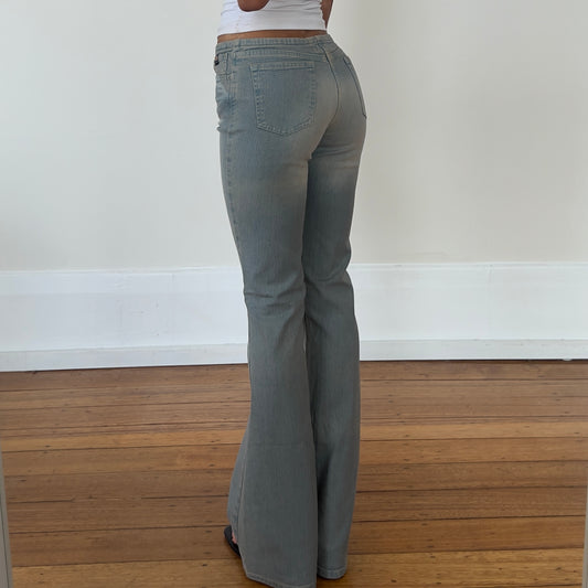 low rise flared jeans