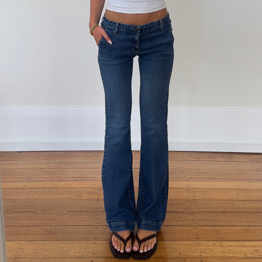 low rise bootcut jeans