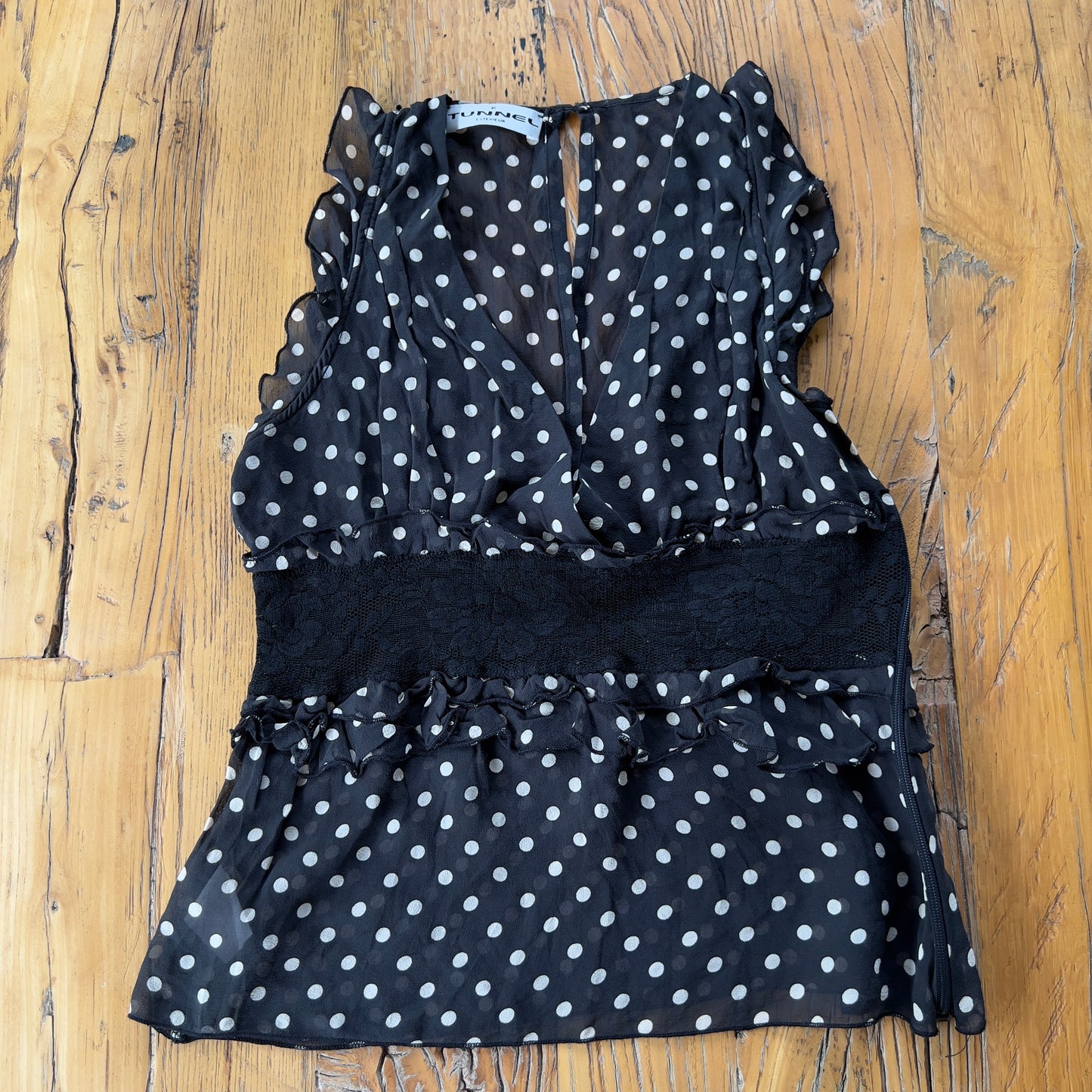 90s Italian silk polka-dot top