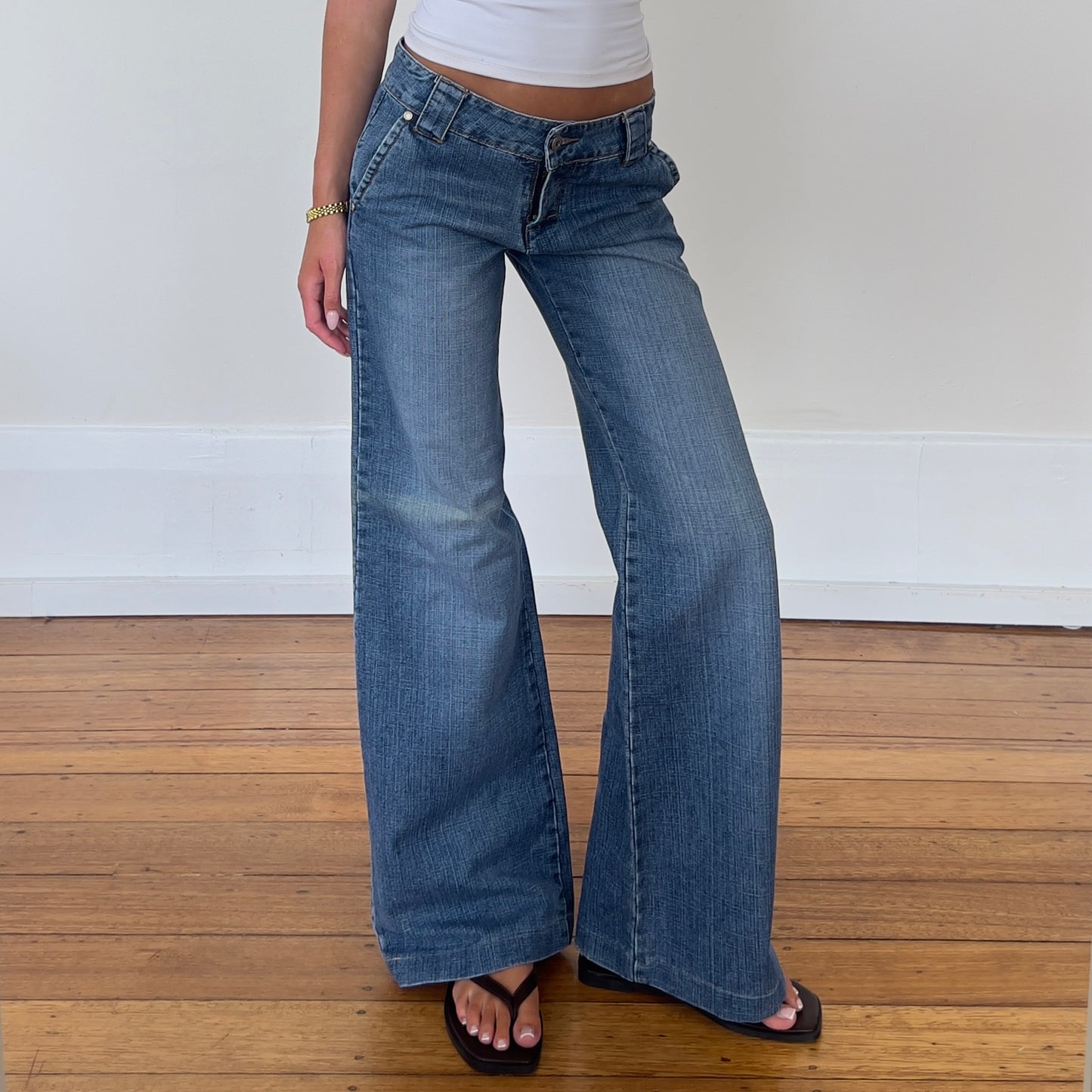 wide leg denim jeans