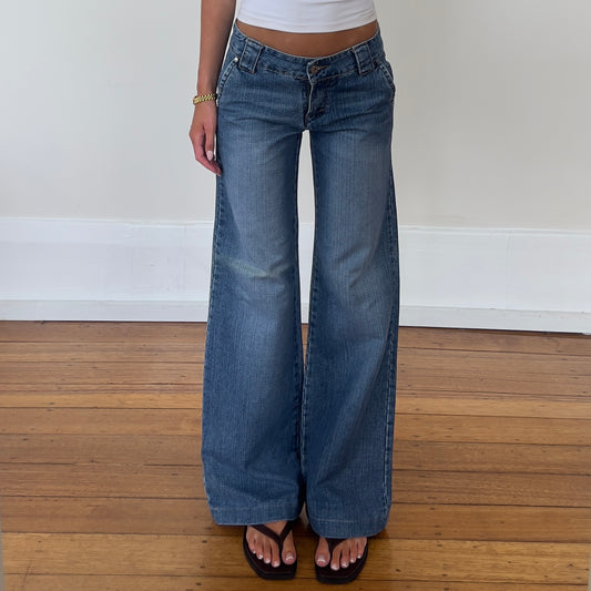 wide leg denim jeans
