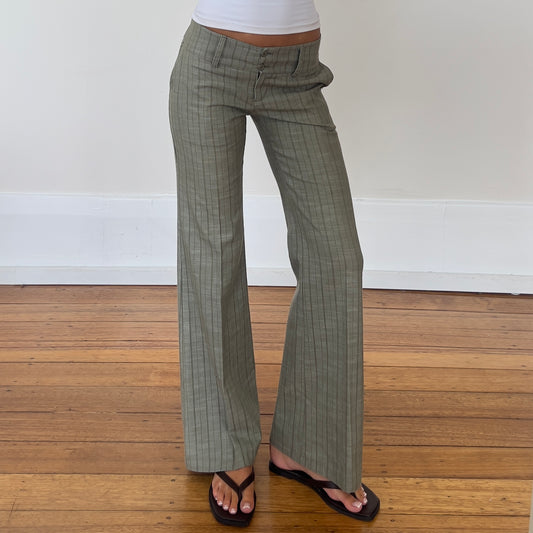 flared pinstripe trousers