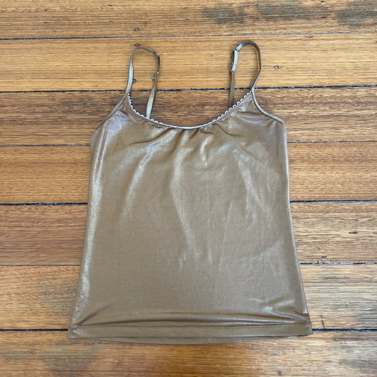 gold slinky tank