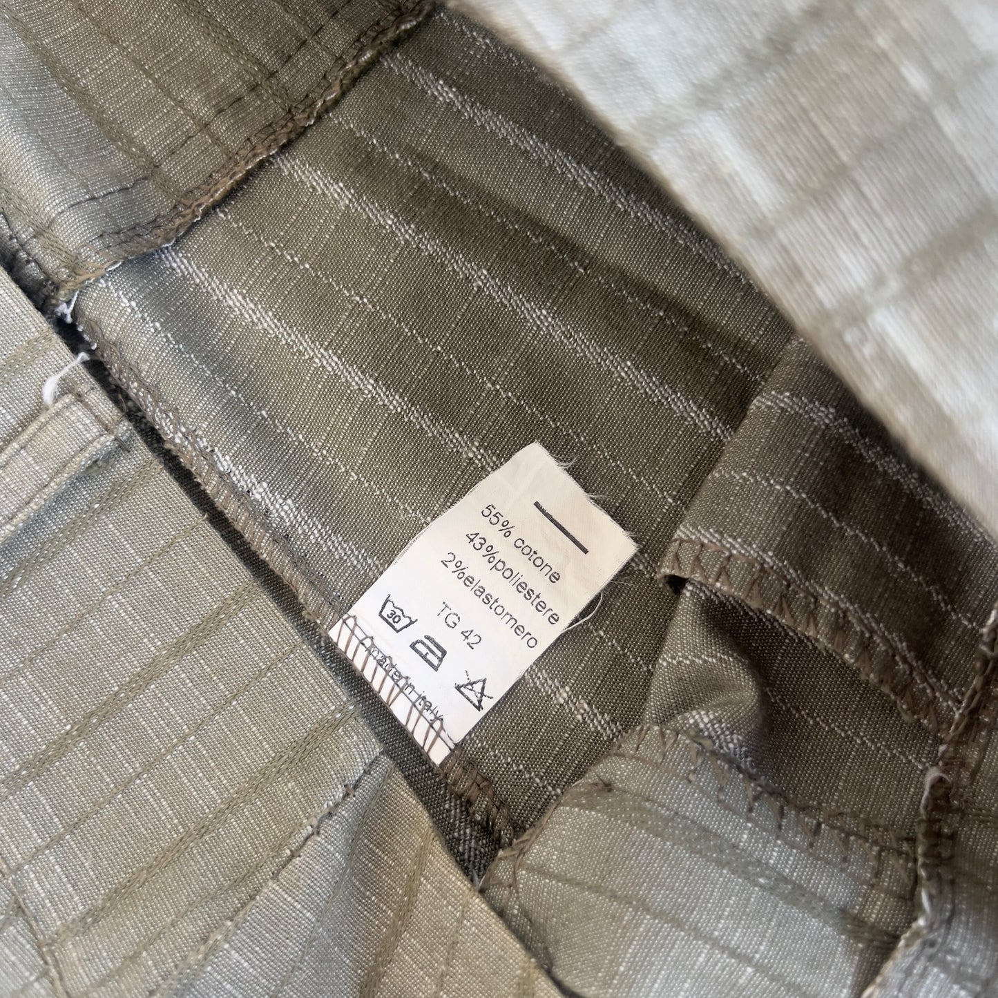 flared pinstripe trousers