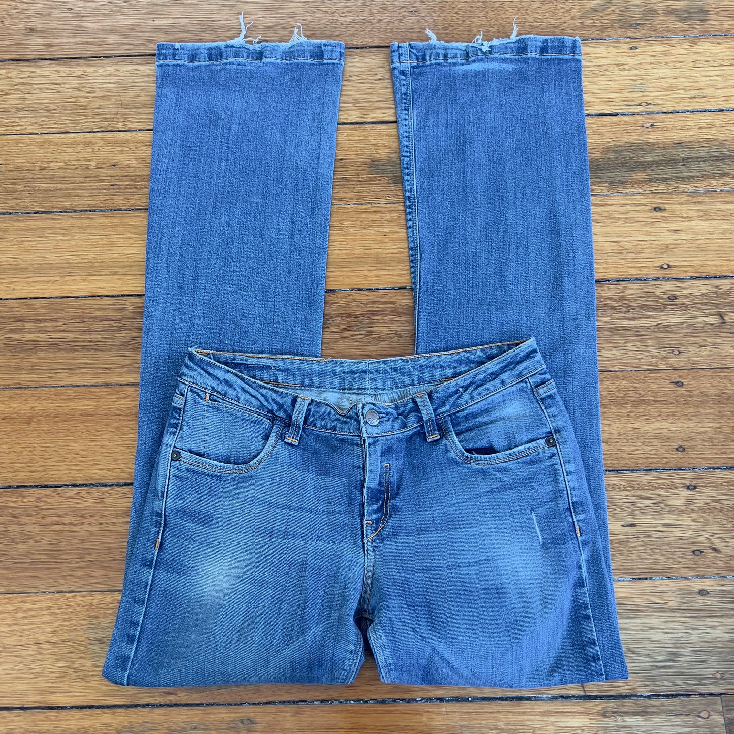 low rise bootcut jeans