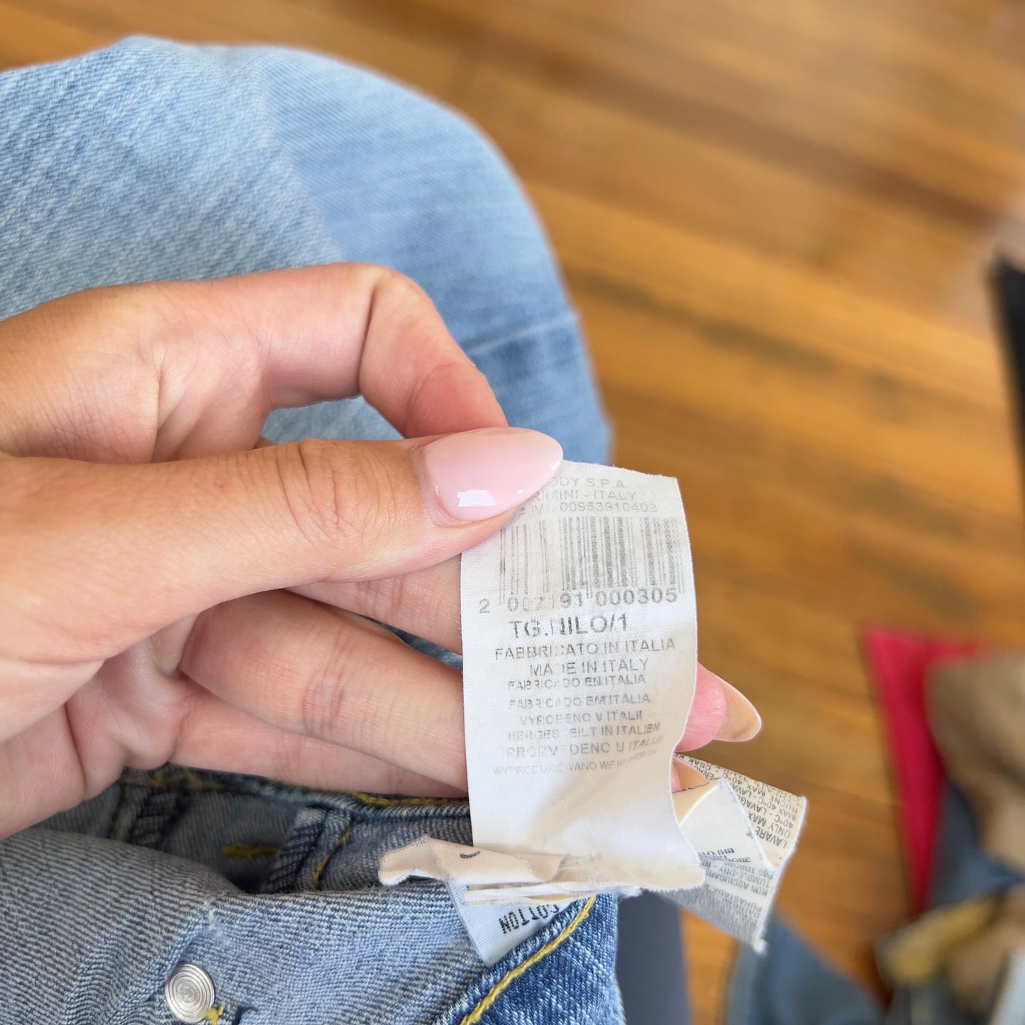 lace trim denim capris