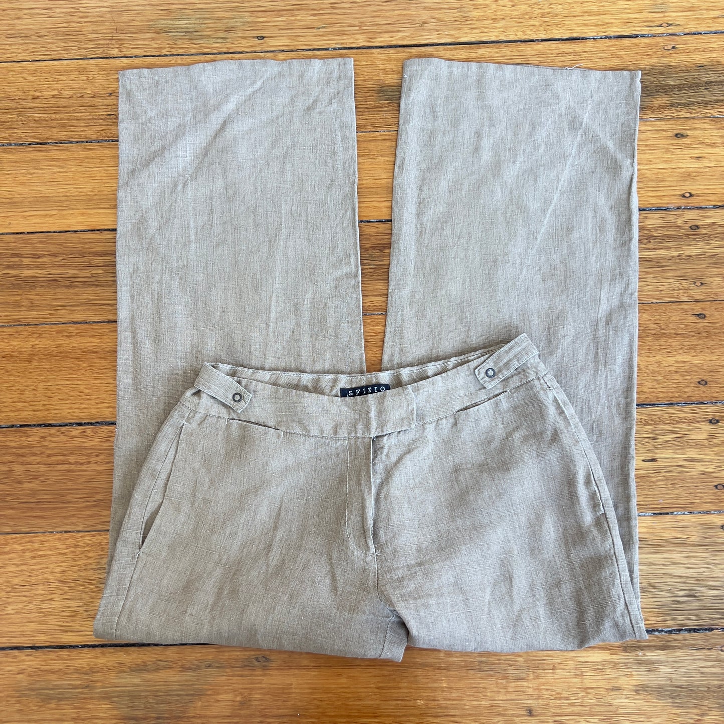 tan linen pants