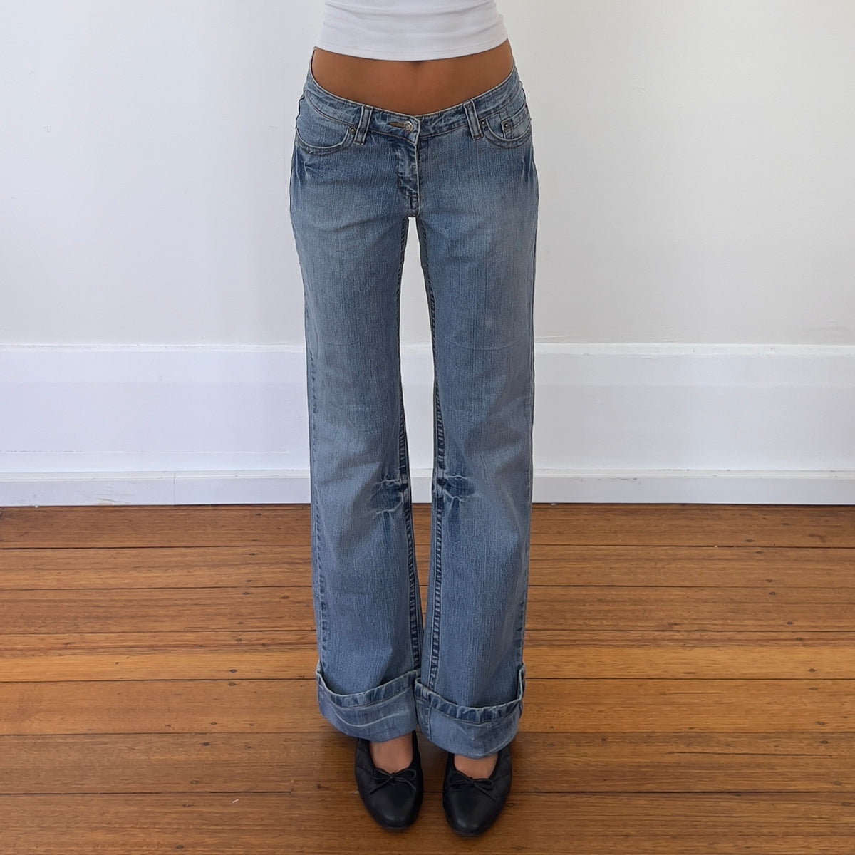 wide leg denim jeans