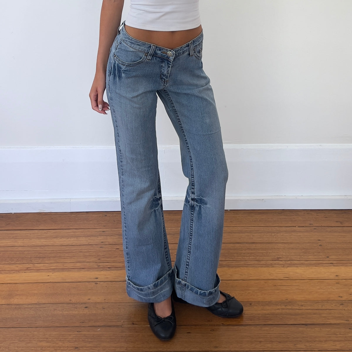 wide leg denim jeans
