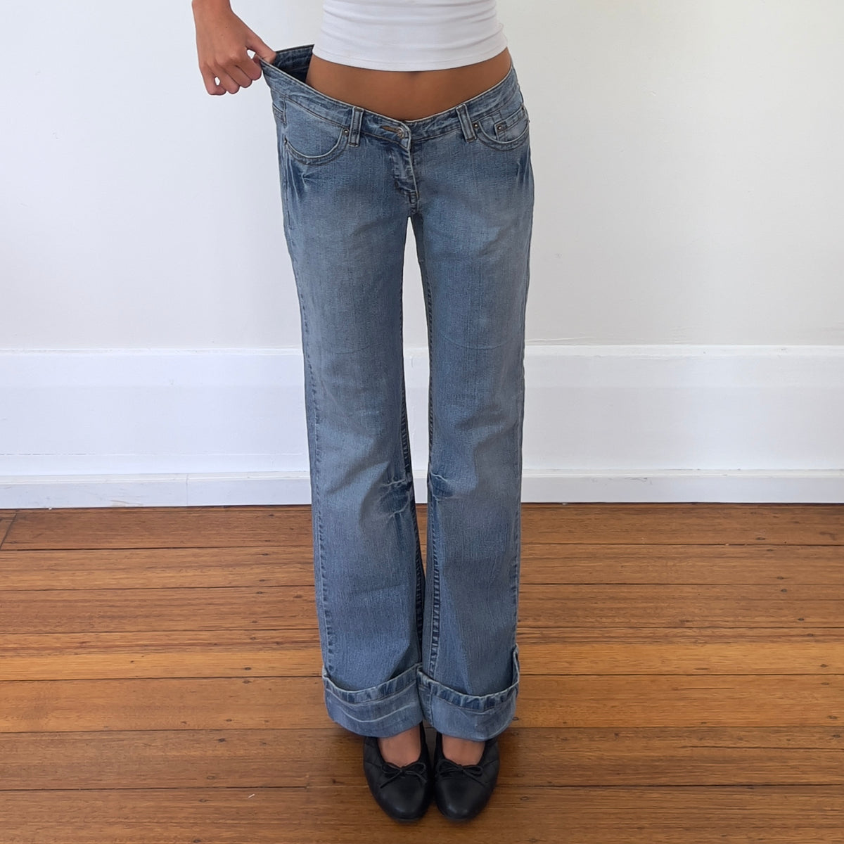 wide leg denim jeans