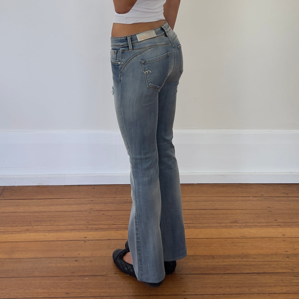 low rise bootcut jeans
