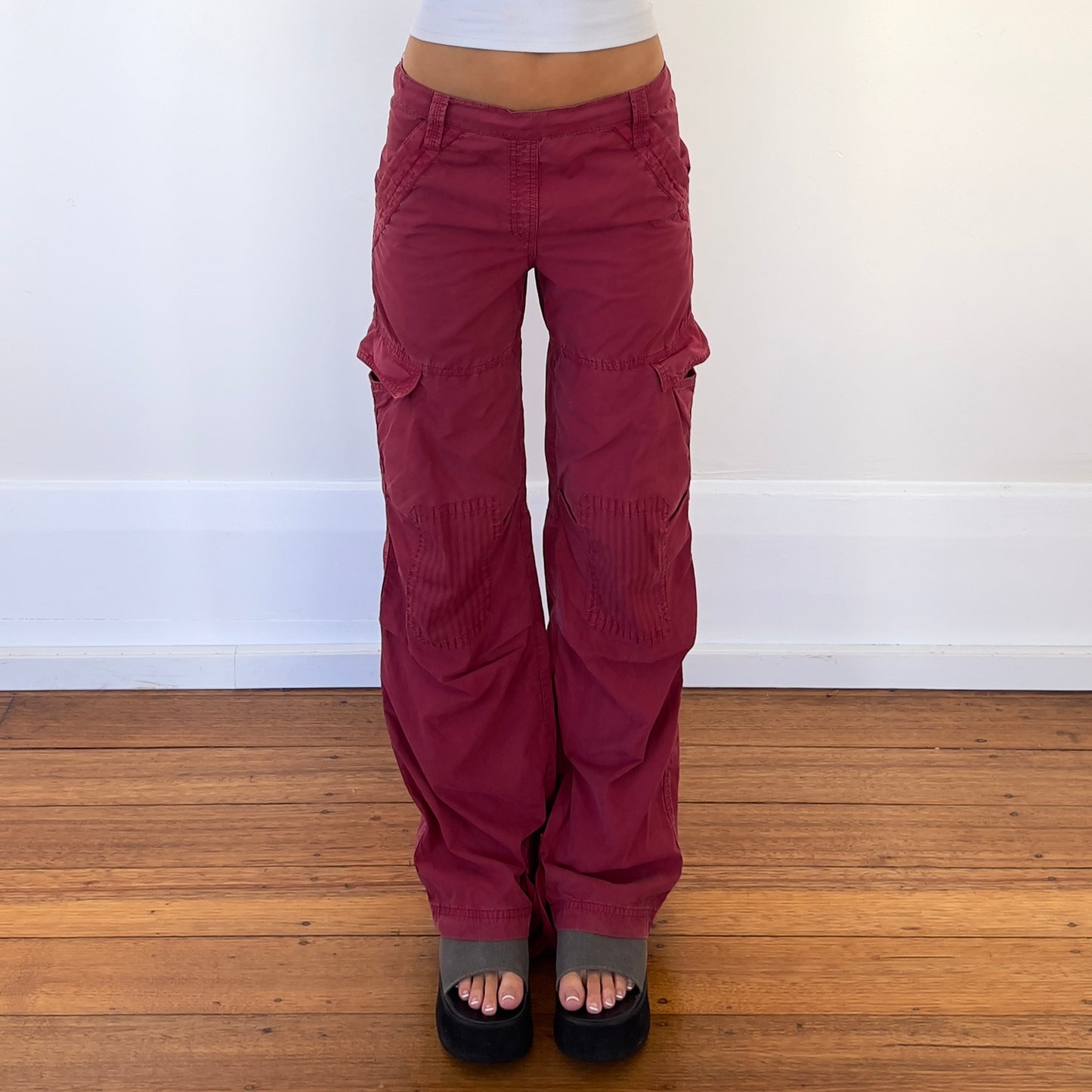 maroon cargo pants