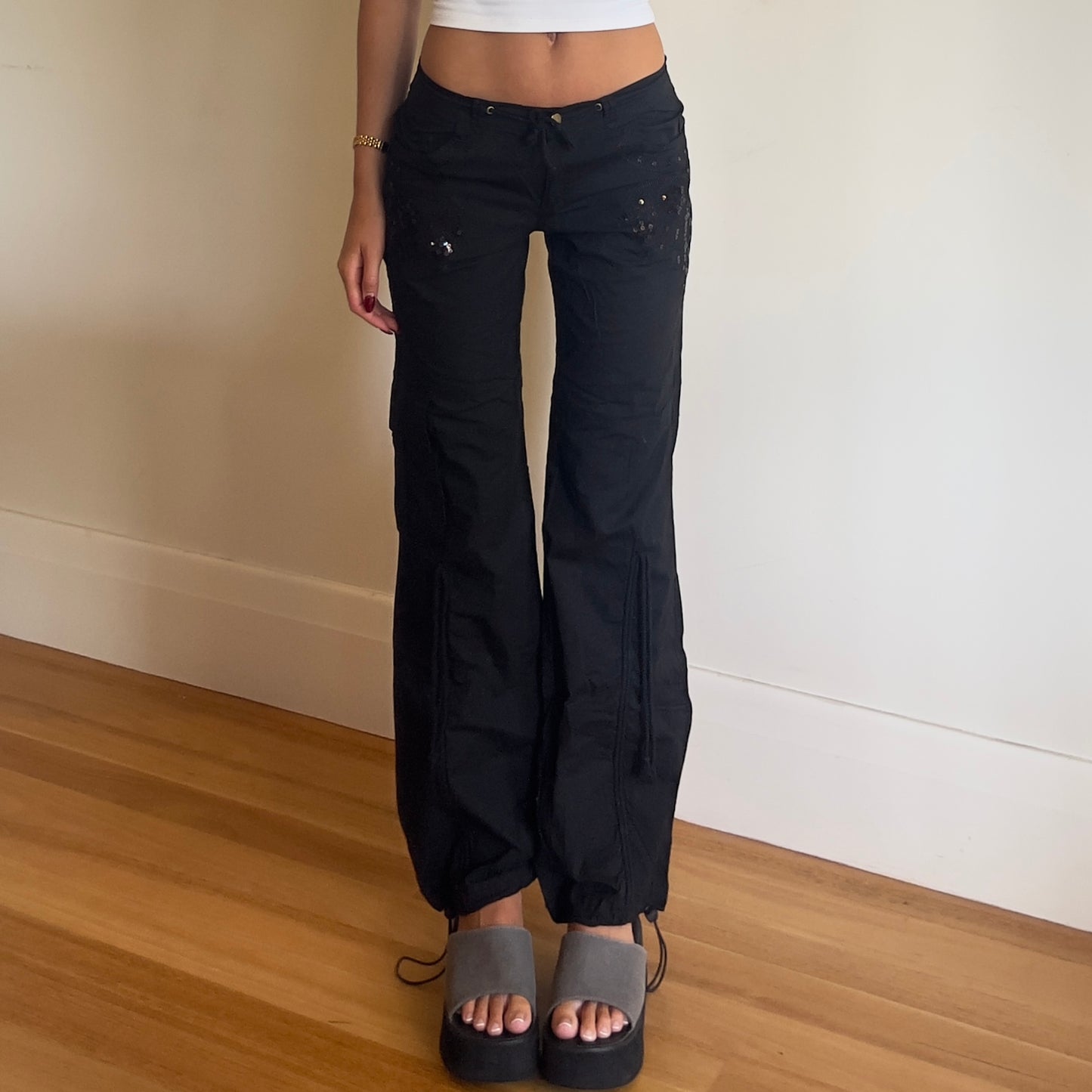 y2k black cargo pants