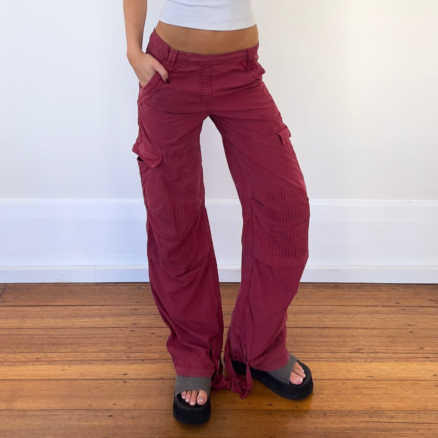 maroon cargo pants
