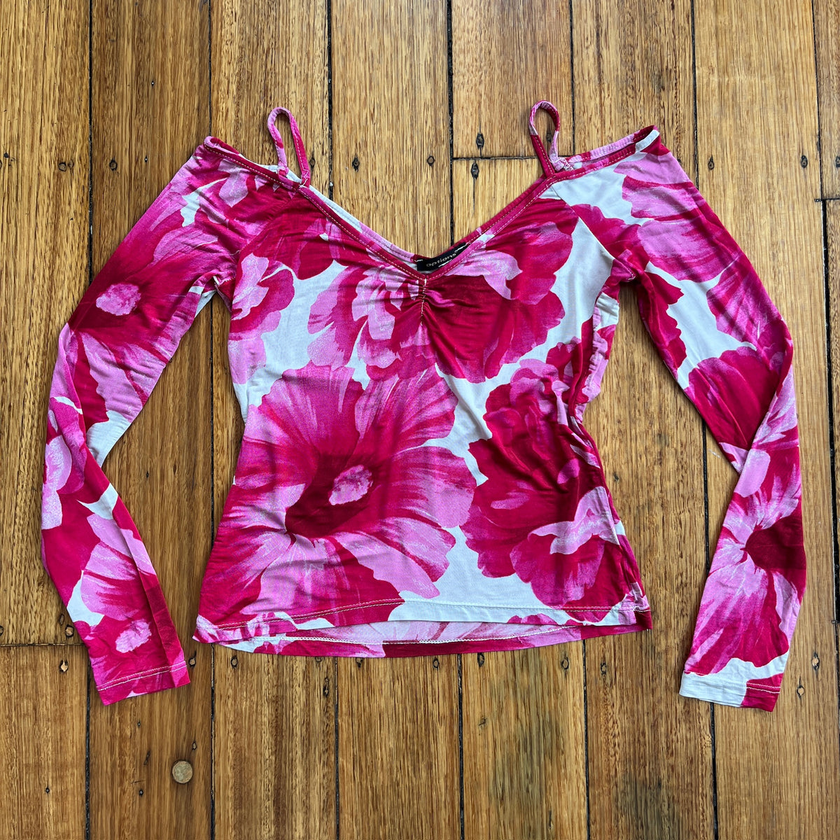 pink floral long sleeve