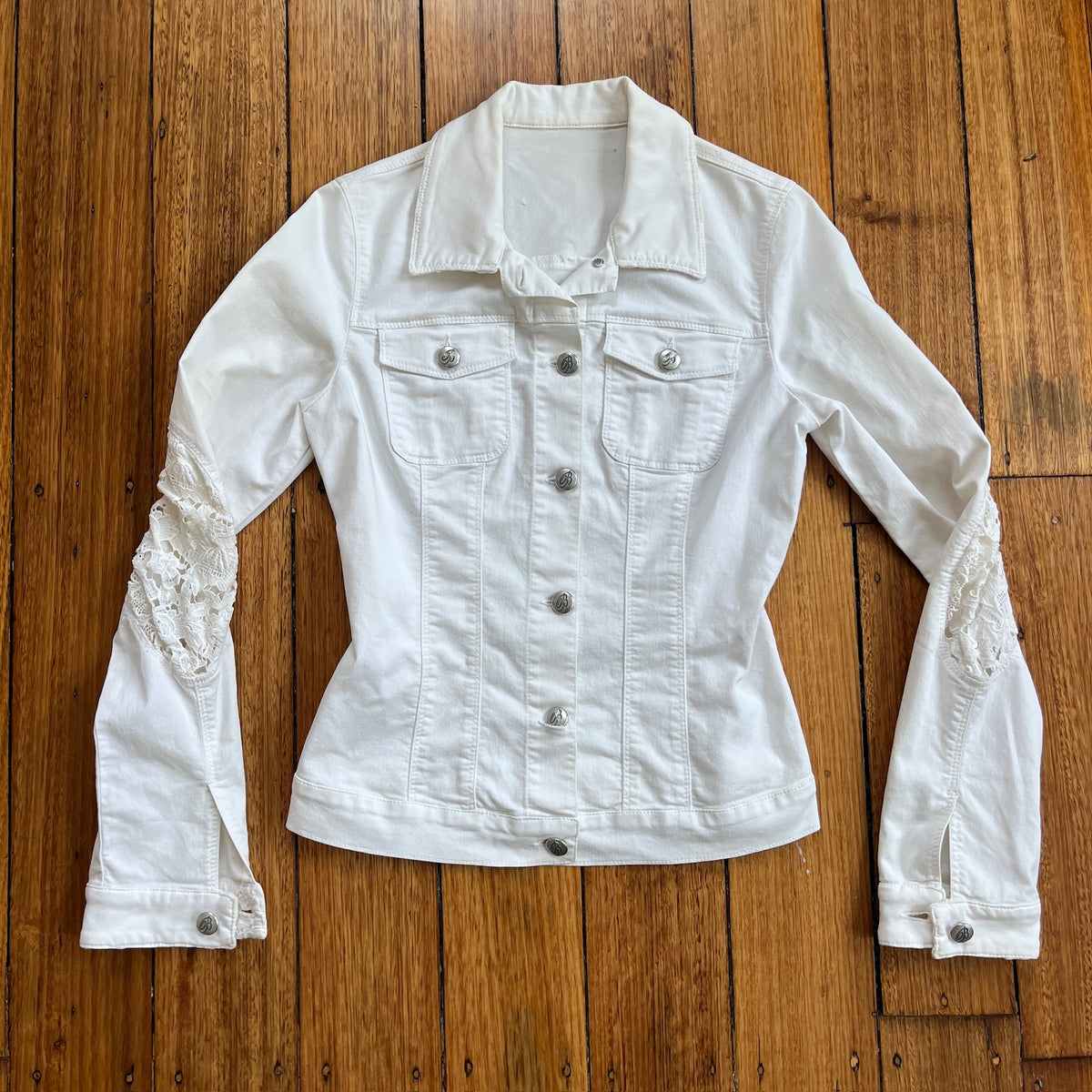 white button up jacket