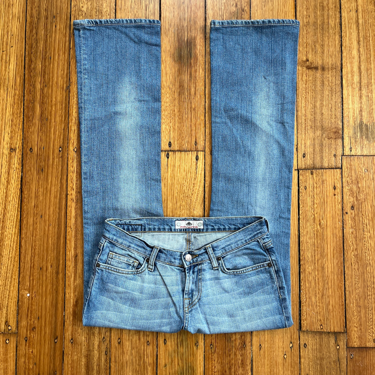 low rise bootcut jeans