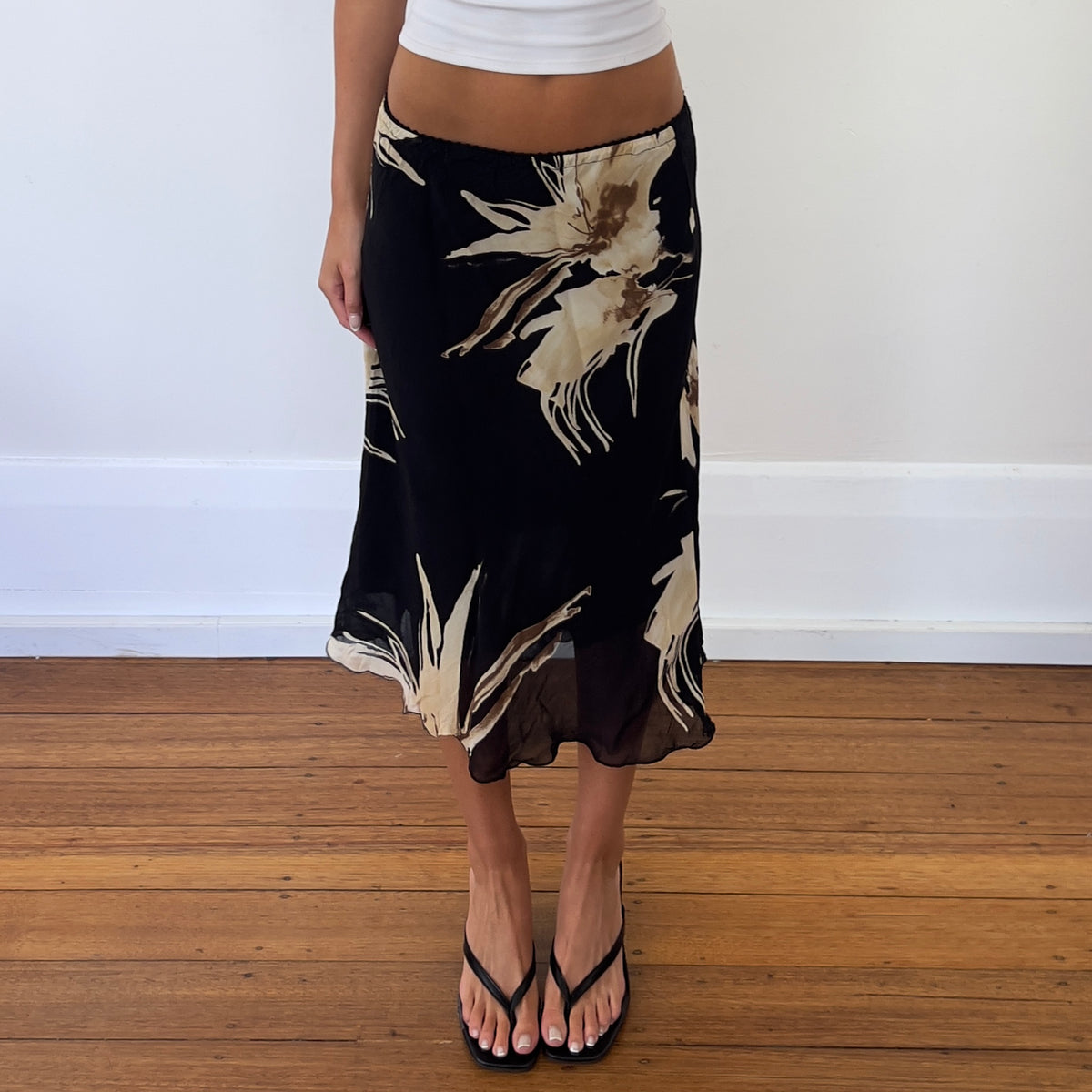 floral midi skirt