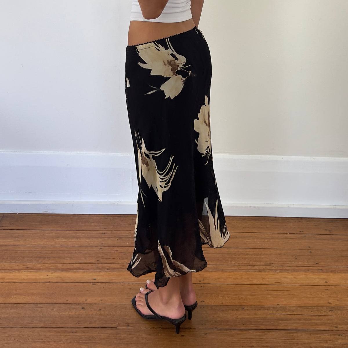 floral midi skirt