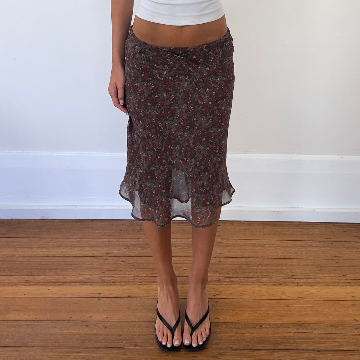 floral midi skirt