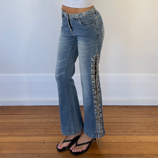 lace up style jeans
