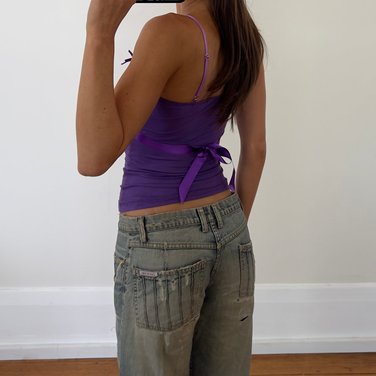 purple bow cami