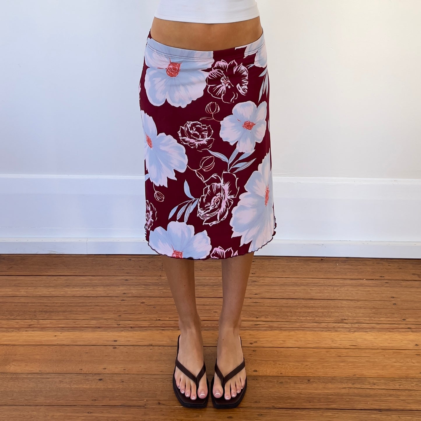 floral midi skirt