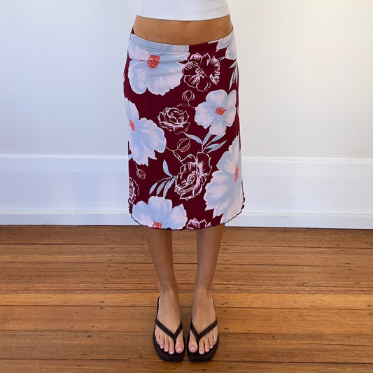 floral midi skirt
