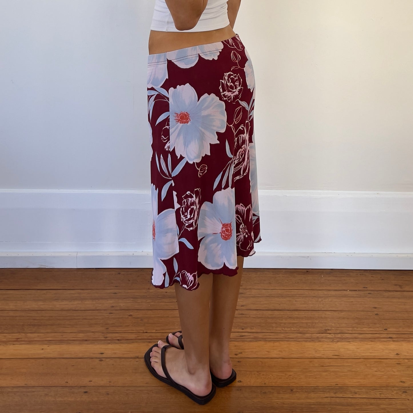 floral midi skirt