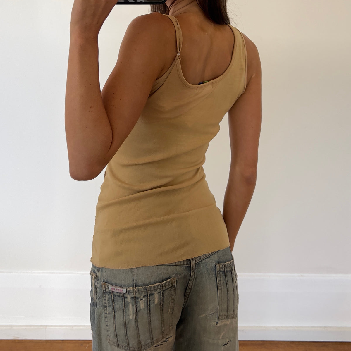 gold sequin tank
