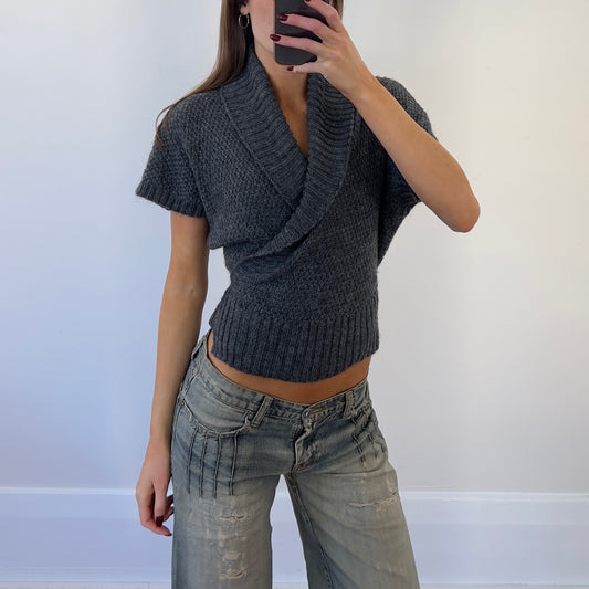 mohair wool blend wrap knit