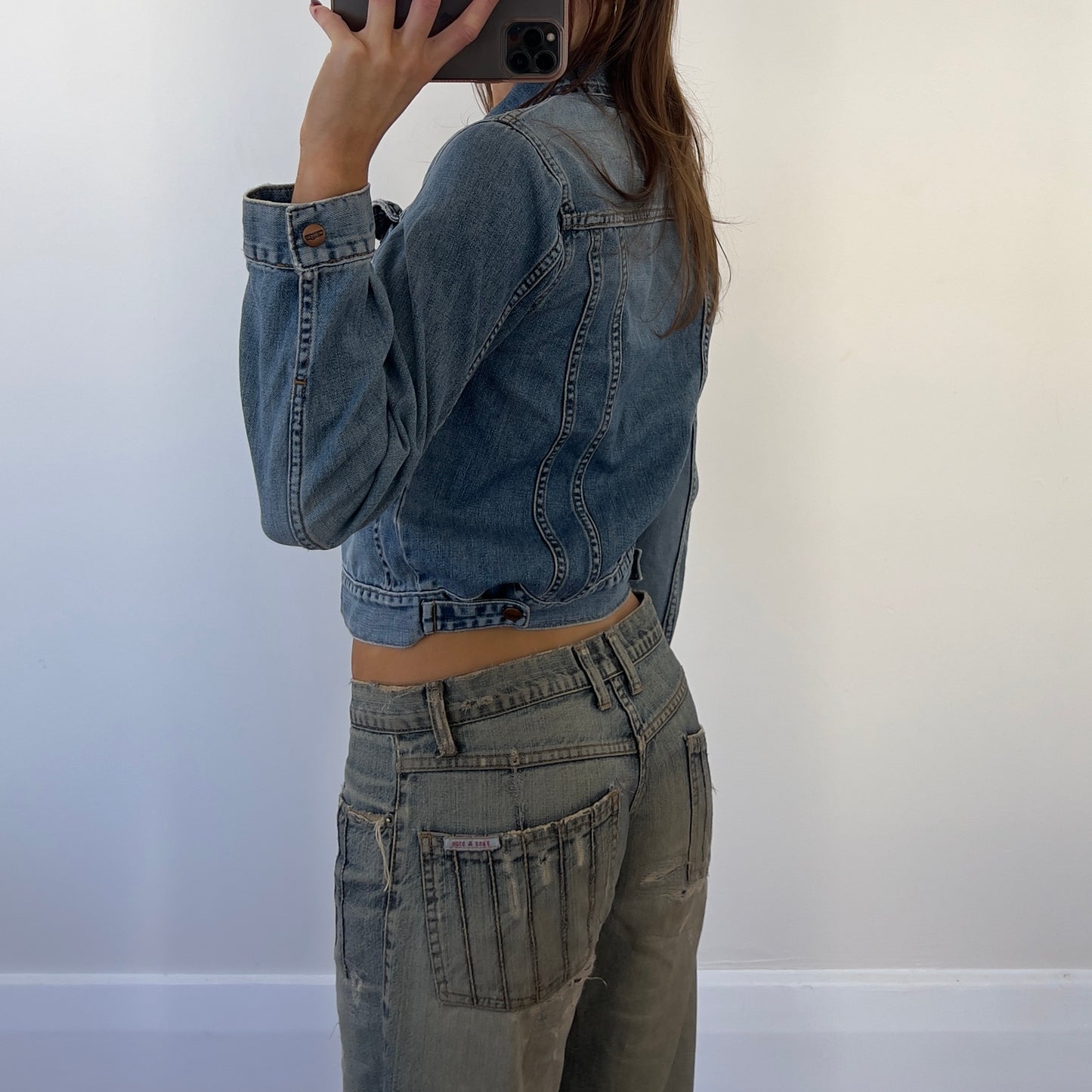 zip up denim jacket