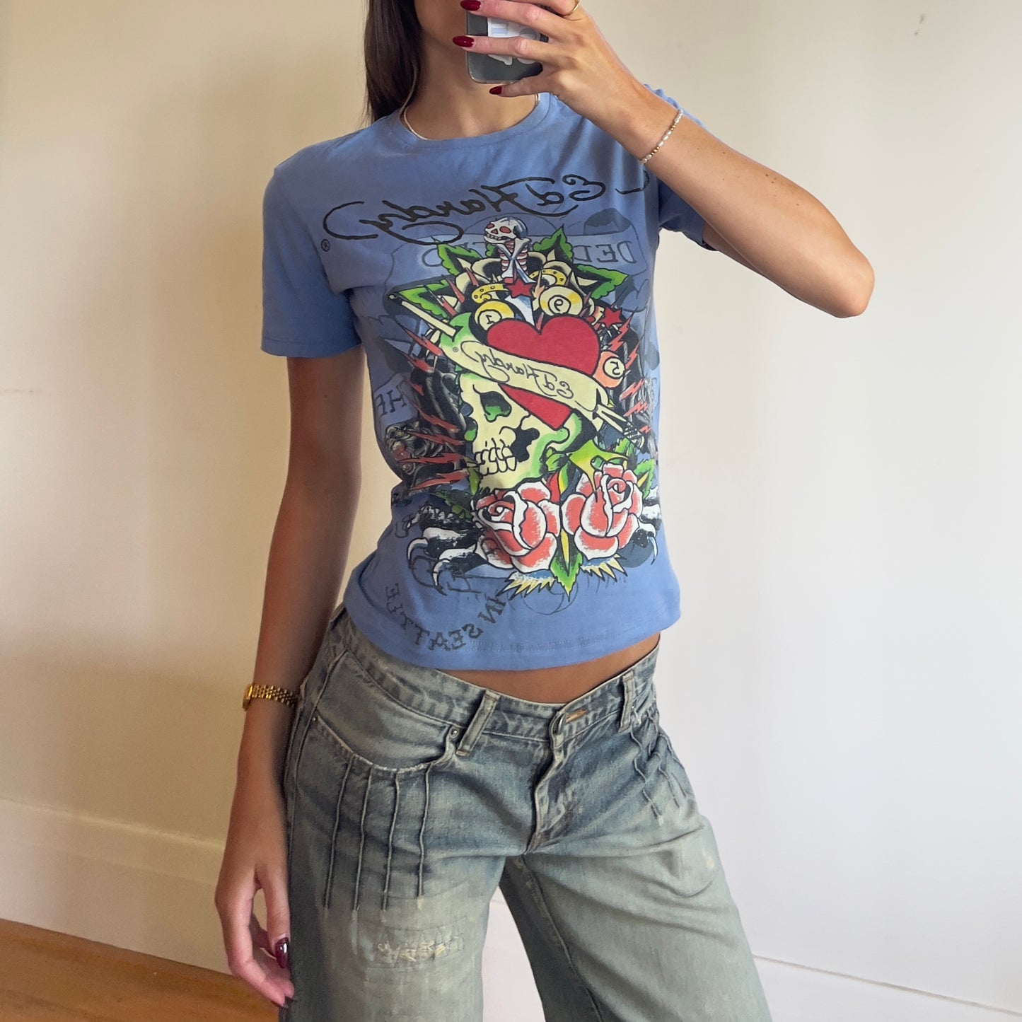 y2k graphic Ed Hardy t-shirt