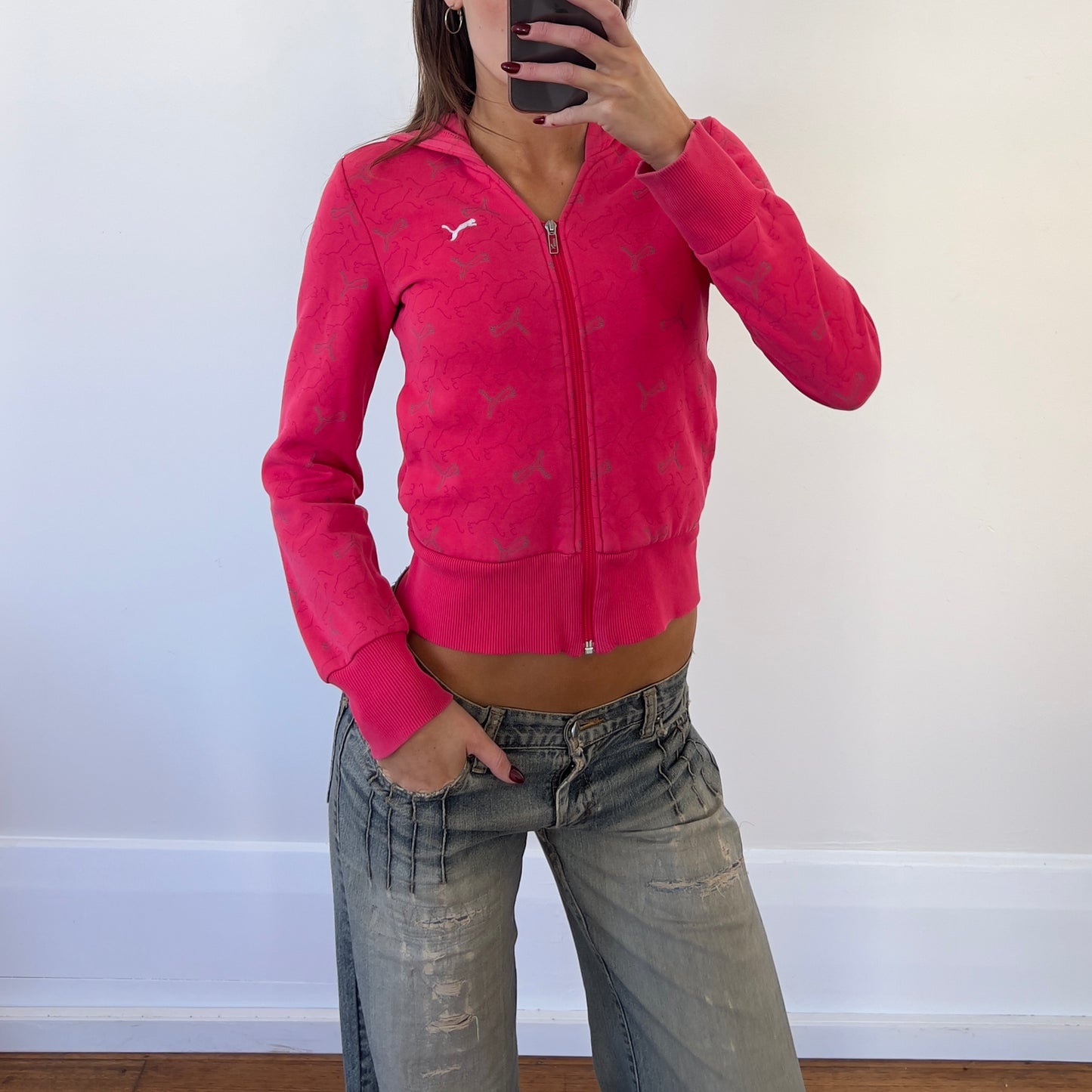hot pink Puma zip up