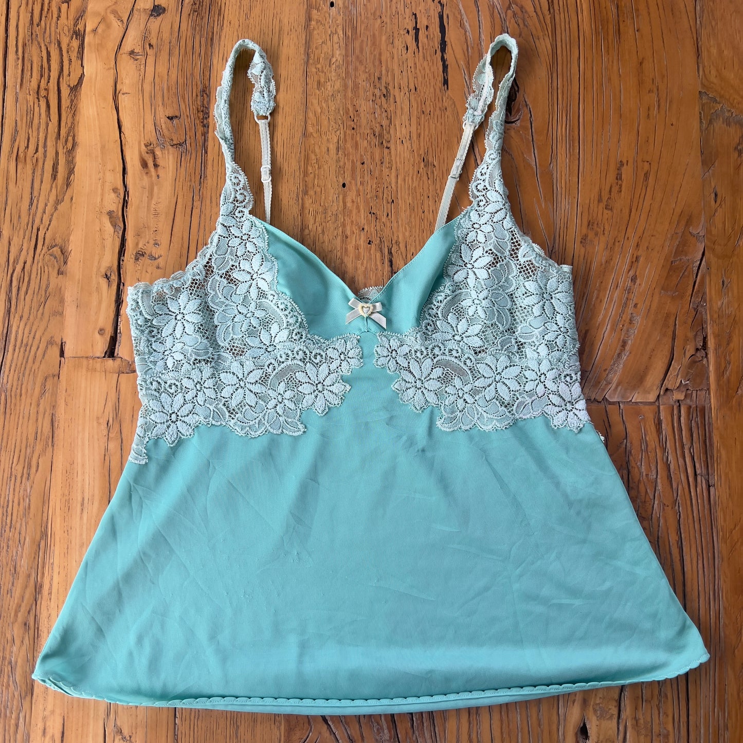 aqua lace cami