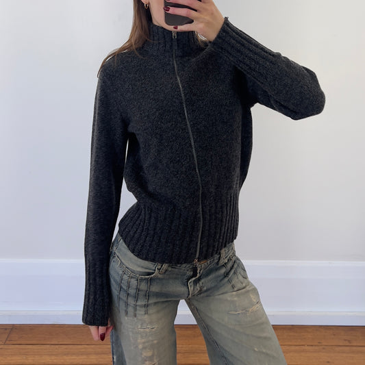 grey wool knit jumper