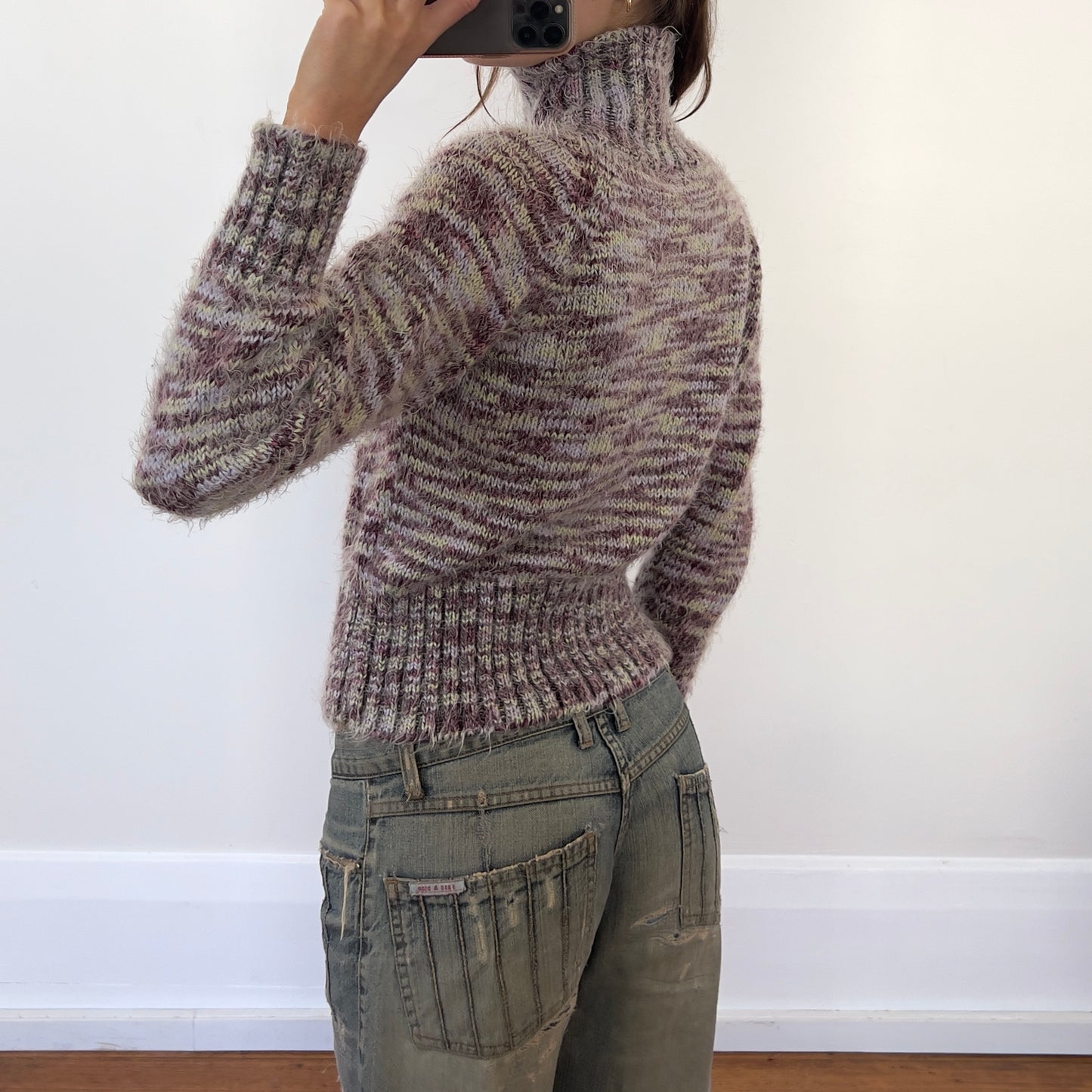 wool zip up knit