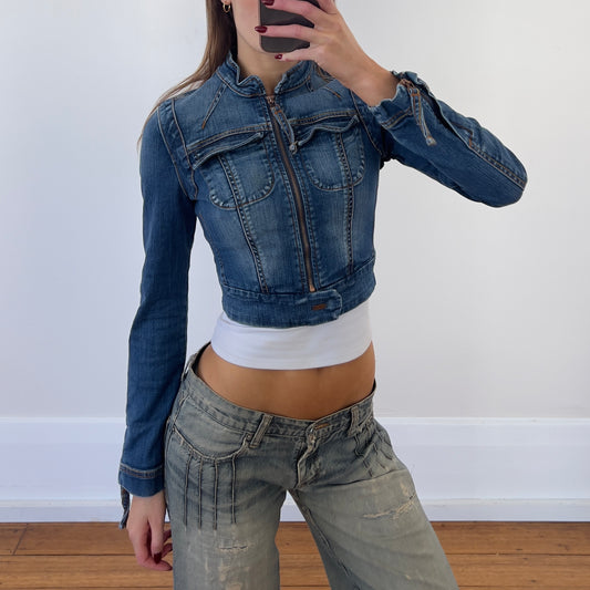 cropped denim jacket
