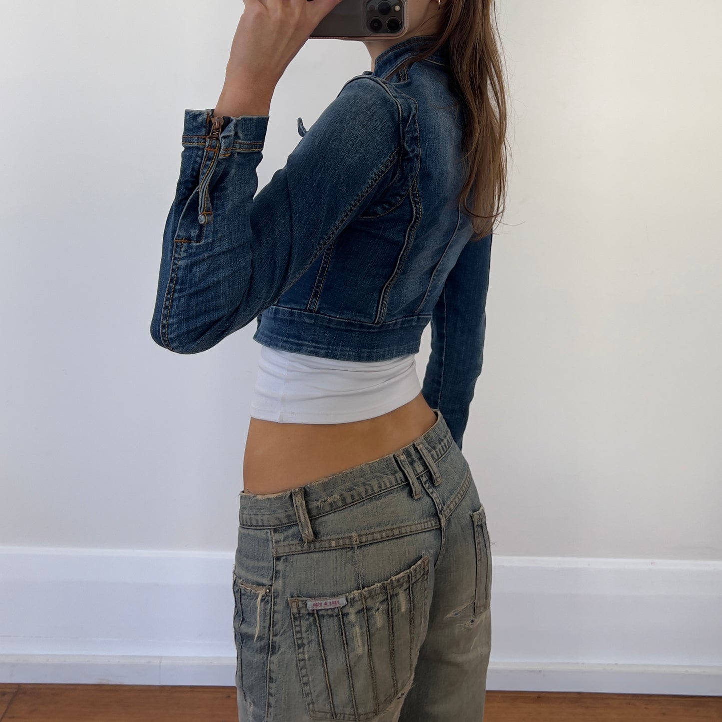cropped denim jacket
