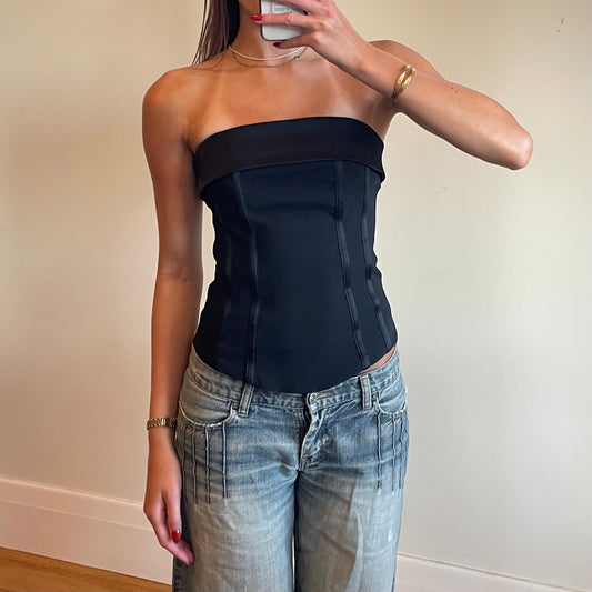 strapless corset top