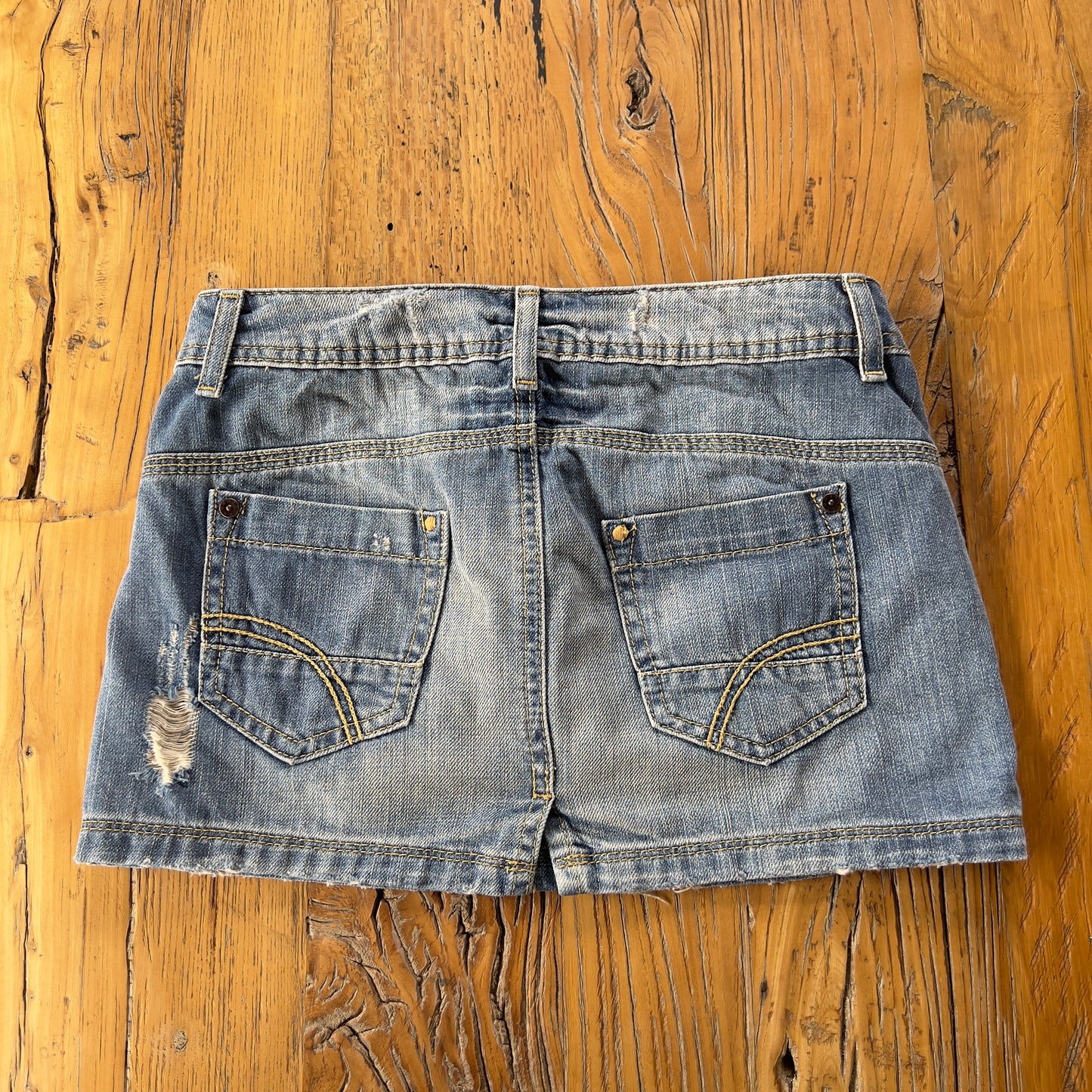 y2k low rise denim mini skirt