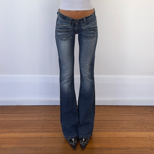 low rise bootcut jeans