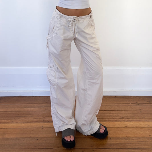 baggy cream cargo pants