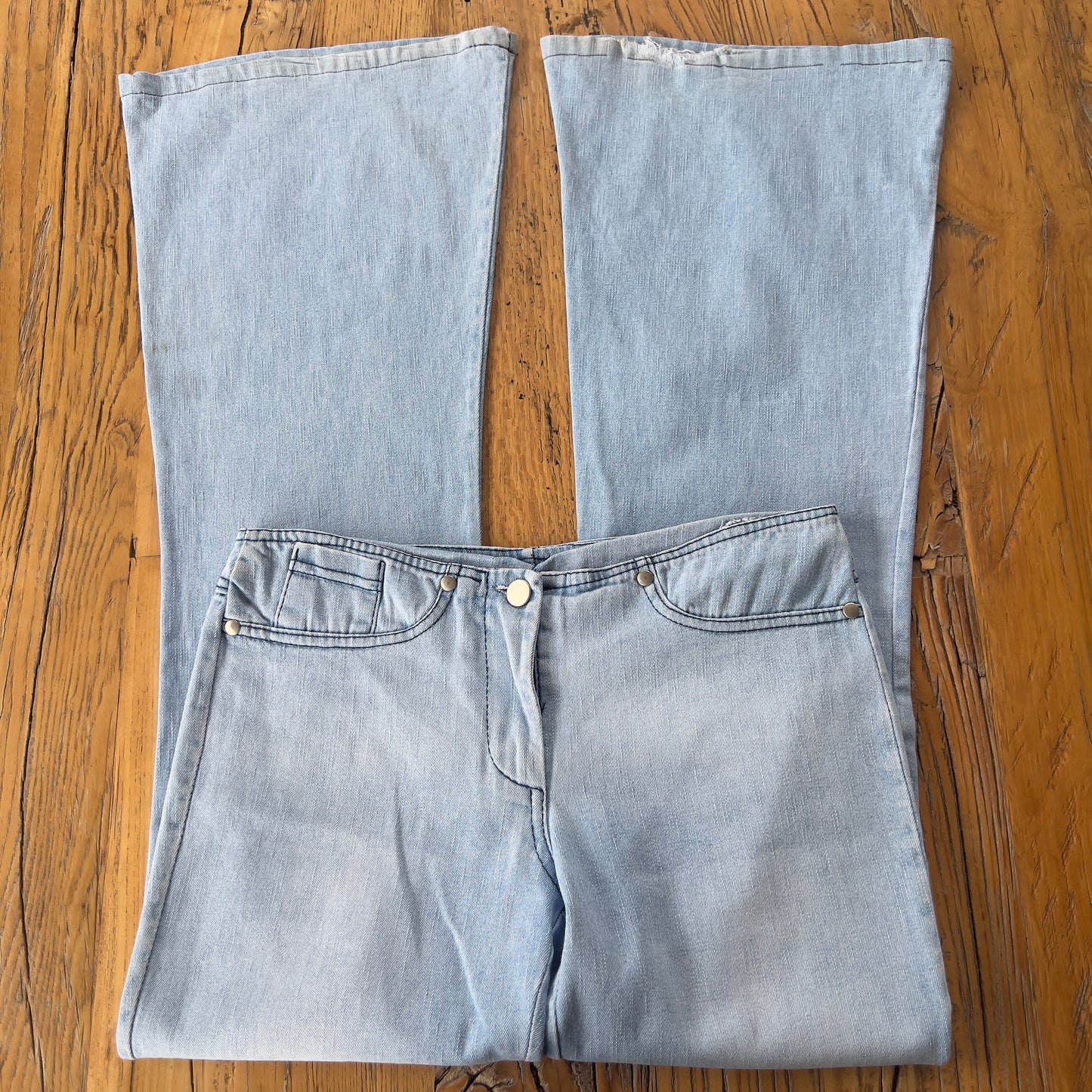 low rise flared jeans