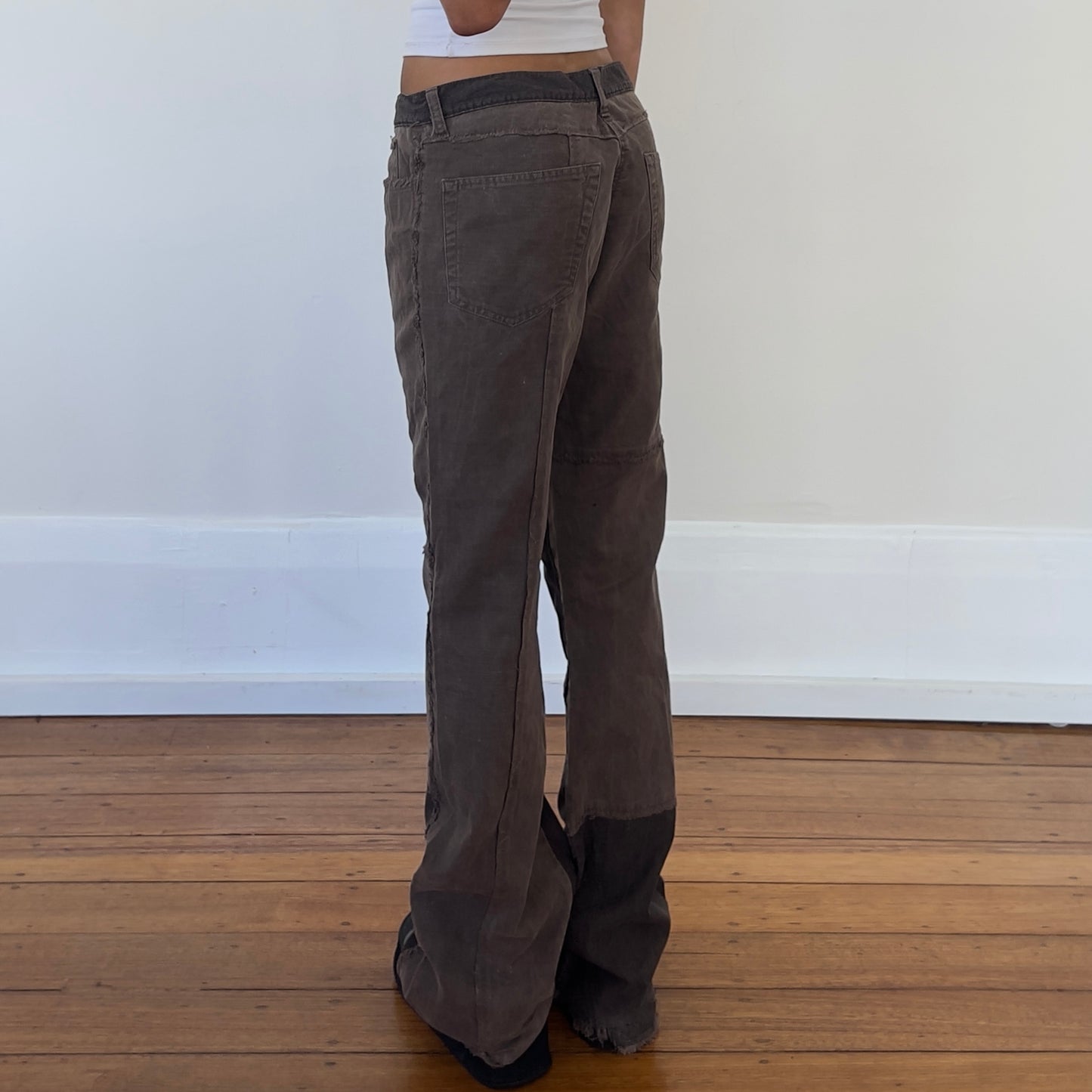 brown denim jeans