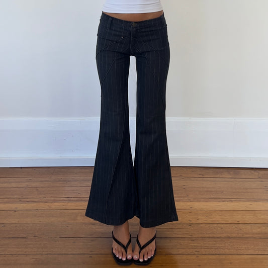 flared pinstripe pants